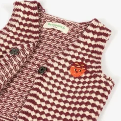 The Bonniemob Tops|Tops*Red Wool & Organic Cotton Waistcoat