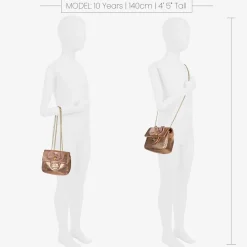 Angels Face Bags*Rose Gold Bow Handbag (17cm) RoseGold