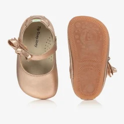 Tip Toey Joey First Walkers|First Walkers*Rose Gold Leather Baby Shoes