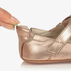 Tip Toey Joey First Walkers|First Walkers*Rose Gold Leather Baby Shoes