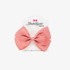Bowtique London Hair Accessories*Rose Pink Bow Hair Clip (10cm) Dustyrose
