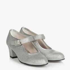 Childrens Classics Wedges & Heels|Wedges & Heels*Silver Glitter Heeled Shoes