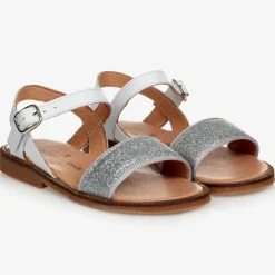 Childrens Classics Sandals*Silver Glitter Leather Sandals