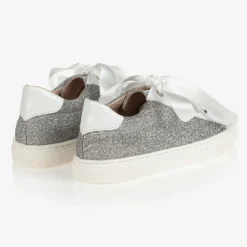 Childrens Classics Trainers|Trainers*Silver Glitter Leather Trainers