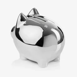 English Trousseau Gifts*Silver Piggy Bank Gift (10cm)