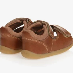 Bobux Step Up First Walkers|First Walkers*Tan Brown Leather Baby Sandals