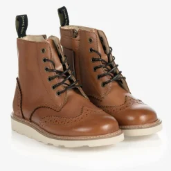 Young Soles Boots|Boots*Tan Brown Leather Brogue Boots