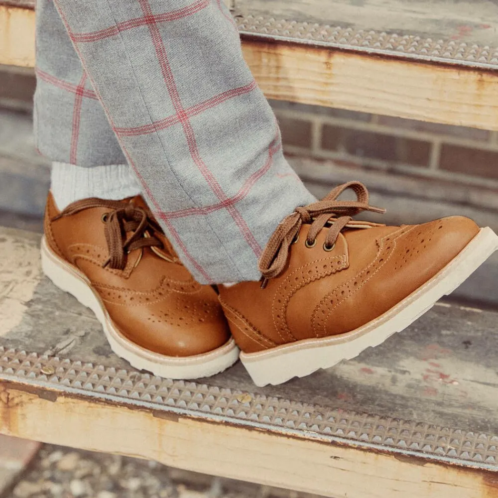 Young Soles Brogues|Brogues*Tan Brown Leather Brogue Shoes