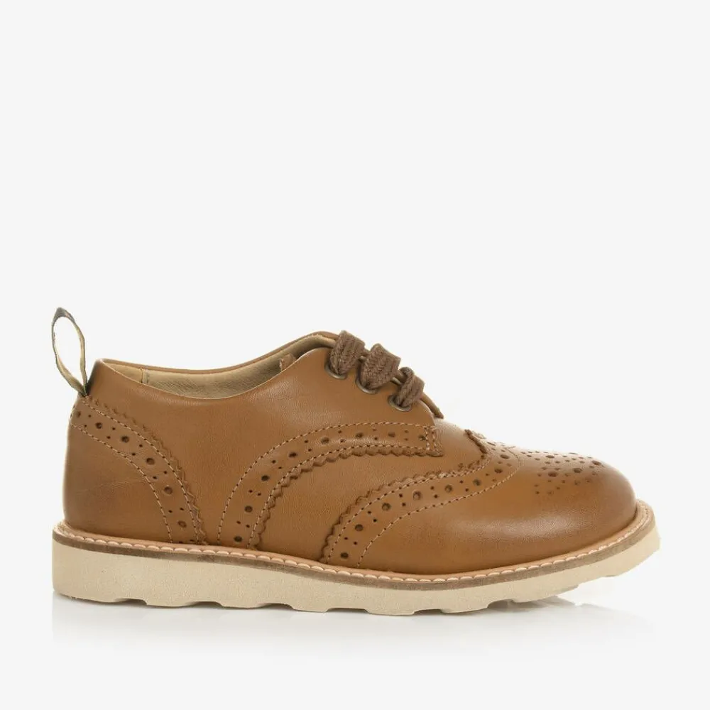 Young Soles Brogues|Brogues*Tan Brown Leather Brogue Shoes