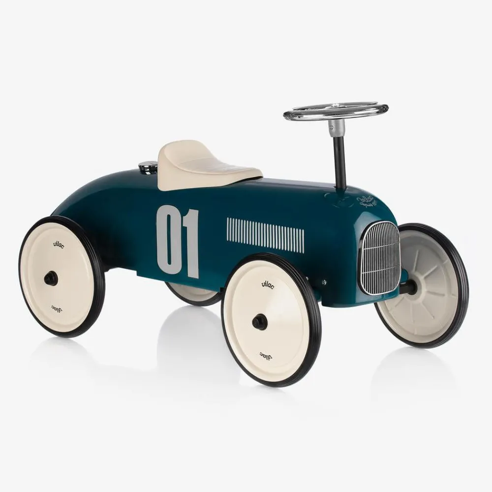 Vilac Gifts*Teal Blue Ride-On Vintage Car (76cm)