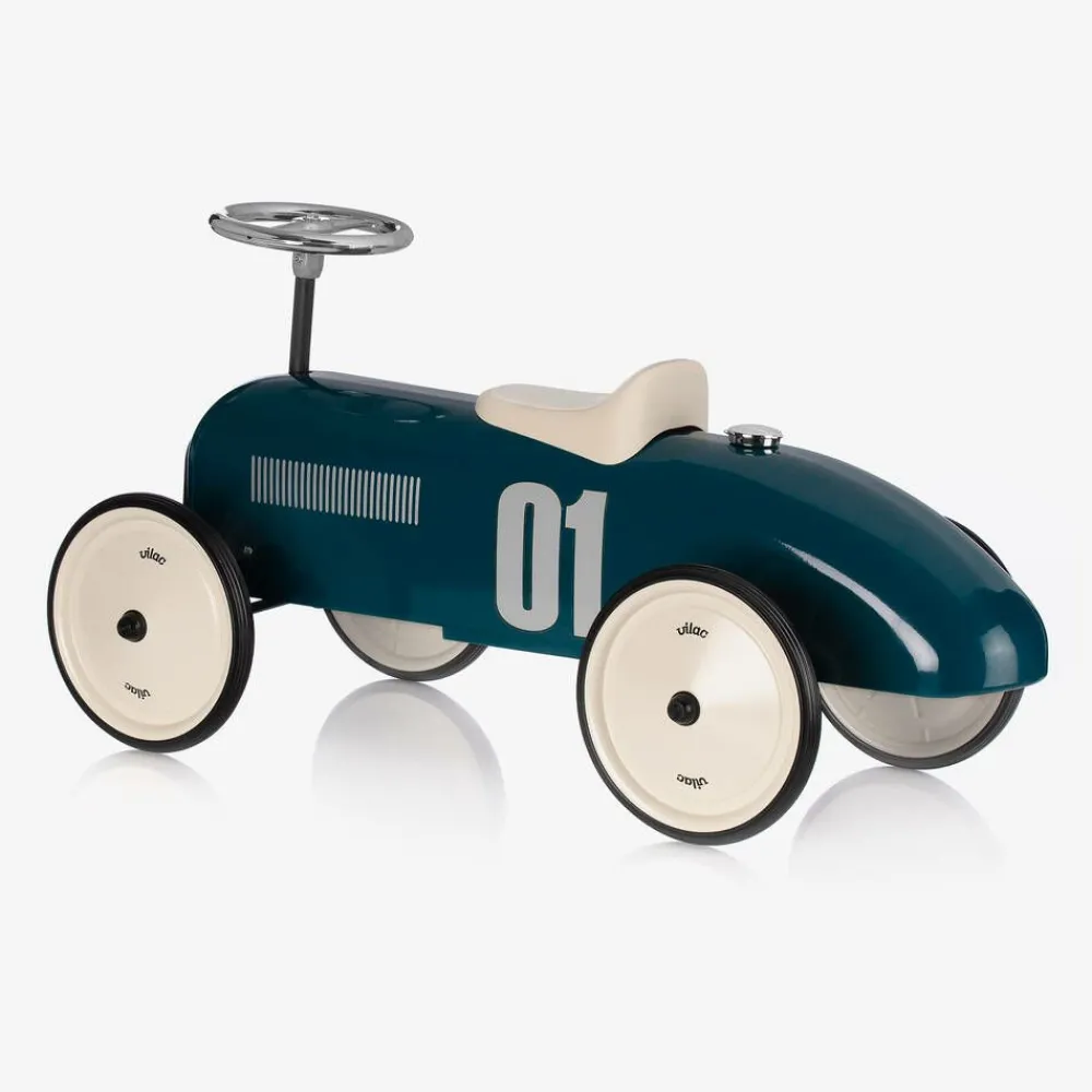 Vilac Gifts*Teal Blue Ride-On Vintage Car (76cm)
