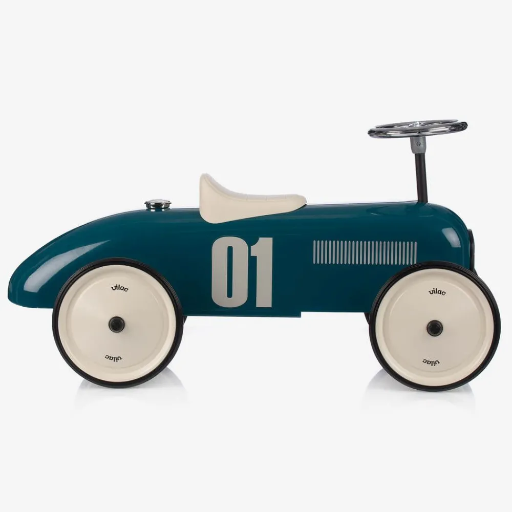 Vilac Gifts*Teal Blue Ride-On Vintage Car (76cm)