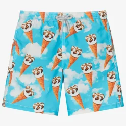 MC2 Saint Barth Swimwear*Teen Boys Blue Ice Cream Print Swim Shorts