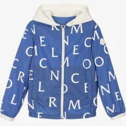 Moncler Enfant Coats & Jackets*Teen Boys Blue Logo Jacket