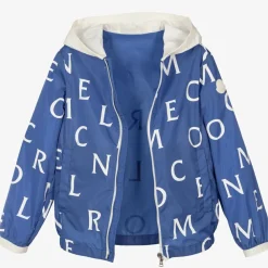 Moncler Enfant Coats & Jackets*Teen Boys Blue Logo Jacket