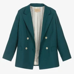 Gucci Coats & Jackets*Teen Boys Blue Wool Square G Blazer
