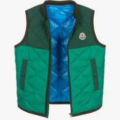 Moncler Enfant Coats & Jackets*Teen Boys Green Bokai Down Padded Gilet