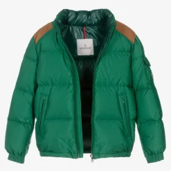 Moncler Enfant Coats & Jackets*Teen Boys Green Down Padded Jake Jacket