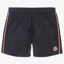 Moncler Enfant Swimwear*Teen Boys Navy Blue Swim Shorts
