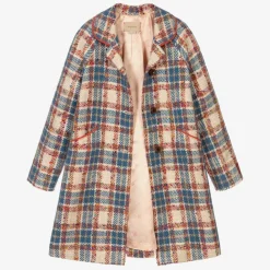 Gucci Coats & Jackets*Teen Girls Beige Check Coat