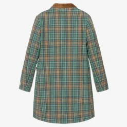 Gucci Coats & Jackets*Teen Girls Blue & Brown Wool Check Coat
