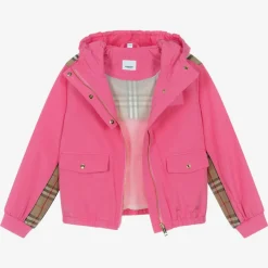 Burberry Coats & Jackets*Teen Girls Pink Vintage Check Jacket BubblegumPink