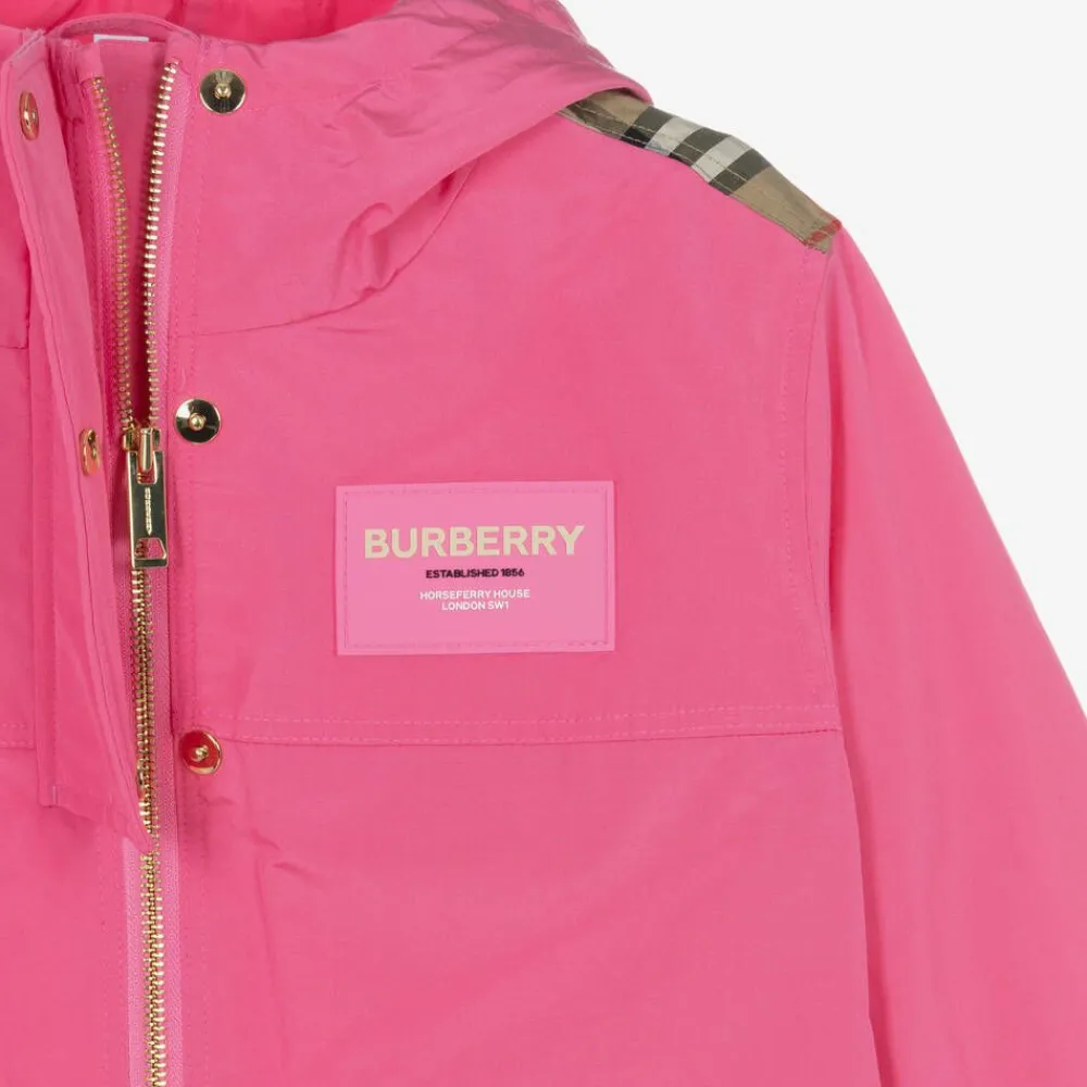 Burberry Coats & Jackets*Teen Girls Pink Vintage Check Jacket BubblegumPink