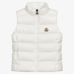 Moncler Enfant Coats & Jackets*Teen Girls White Down Padded Ghany Puffer Gilet