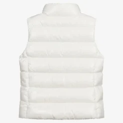 Moncler Enfant Coats & Jackets*Teen Girls White Down Padded Ghany Puffer Gilet
