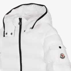 Moncler Enfant Coats & Jackets*Teen Girls White Down Padded Moka Coat