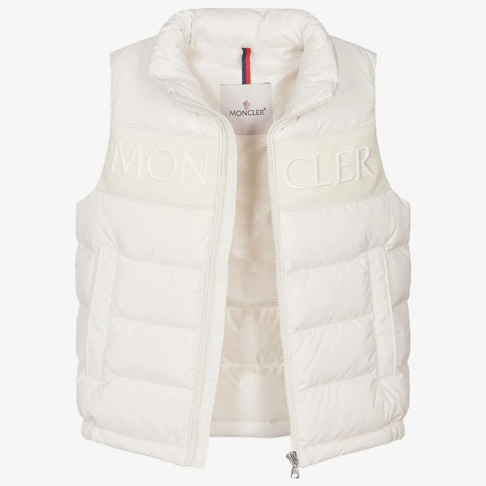 Moncler Enfant Coats & Jackets|Coats & Jackets*Teen Ivory Rafael Down Gilet