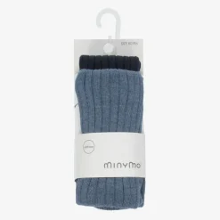 Minymo Tights*Two Tone Blue Tights (2 Pack)