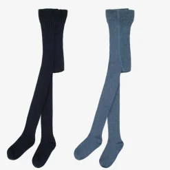Minymo Tights*Two Tone Blue Tights (2 Pack)