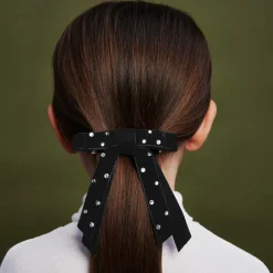 Milledeux Hair Accessories*Velvet Bow Hair Clip (10cm)