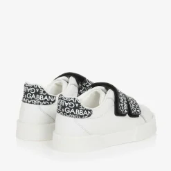 Dolce amp; Gabbana Trainers*White & Black Leather Baby Trainers