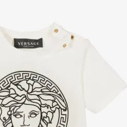 Versace Tops*White & Black Medusa Baby T-Shirt