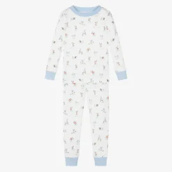 Kissy Kissy Nightwear*White & Blue Cotton Playground Pups Pyjamas