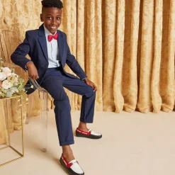 Childrens Classics Loafers & Moccasins|Loafers & Moccasins*White & Blue Leather Shoes