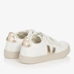 VEJA Trainers|Trainers*White & Gold Leather Esplar Trainers