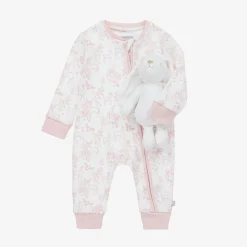 The Little Tailor Gifts|Babysuits*White & Pink Cotton Babysuit Gift Set