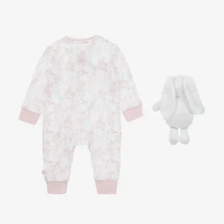 The Little Tailor Gifts|Babysuits*White & Pink Cotton Babysuit Gift Set