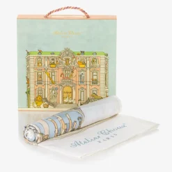 Atelier Choux Paris Gifts|Sleeping Accessories*White & Blue Carousel Swaddle (97cm)