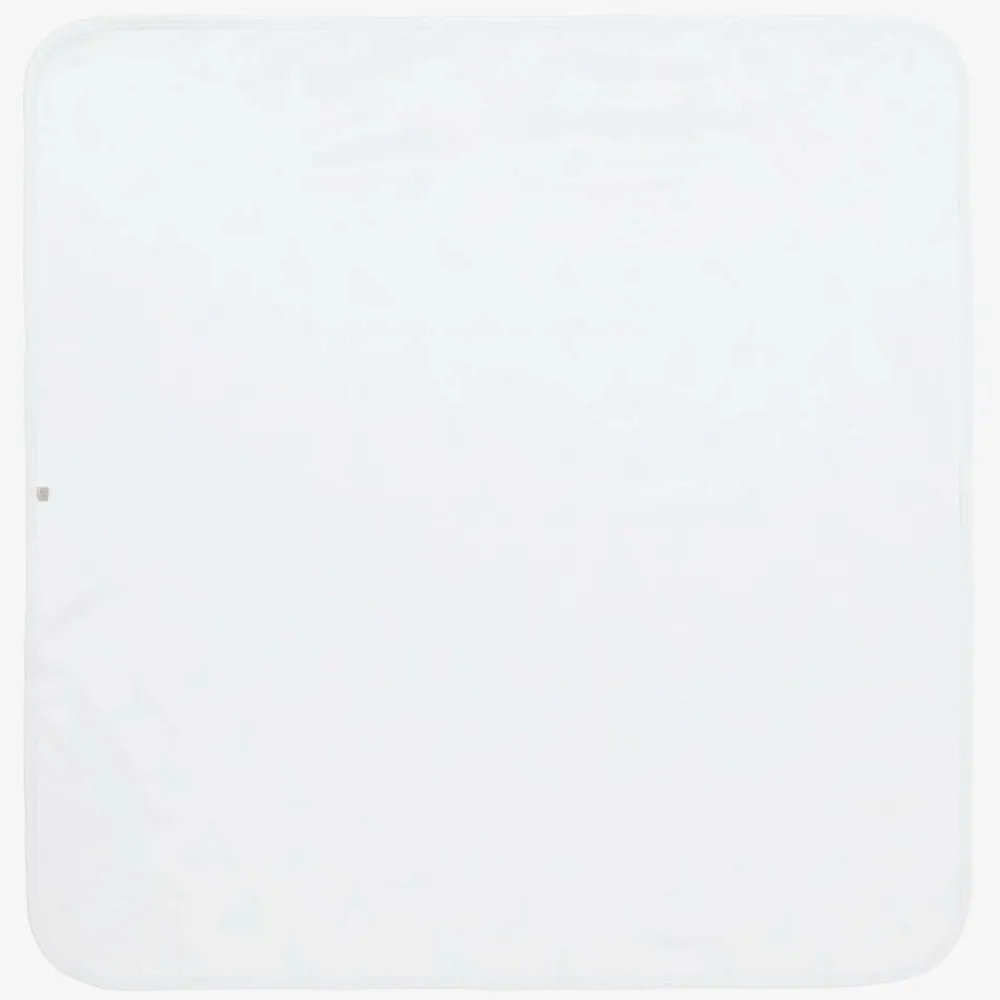 Kissy Kissy Gifts*White & Blue Giraffe Glee Pima Cotton Blanket (73cm)