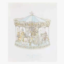 Atelier Choux Paris Gifts|Nursery Accessories*White & Blue Organic Cotton Reversible Duvet (132cm)