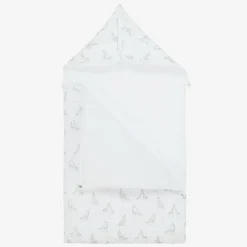 Kissy Kissy Gifts|Nests*White & Grey Pima Cotton Baby Nest (78cm)