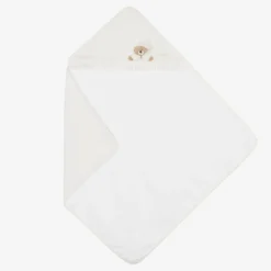 Nanán Towels & Robes*White & Ivory Hooded Baby Towel (74cm)