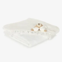 Nanán Towels & Robes*White & Ivory Hooded Baby Towel (74cm)