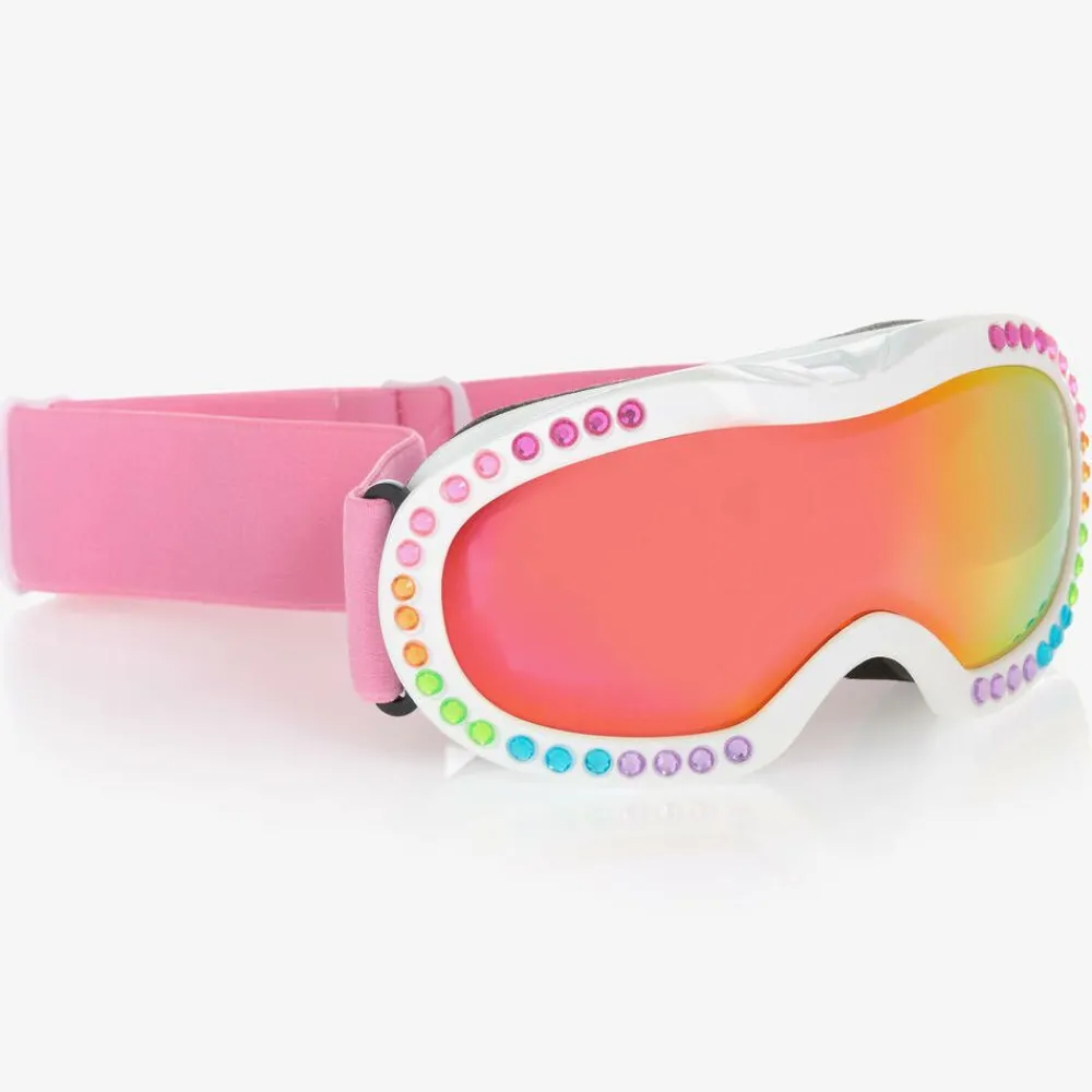 Bling2o Snowwear*White & Pink Ski Goggles