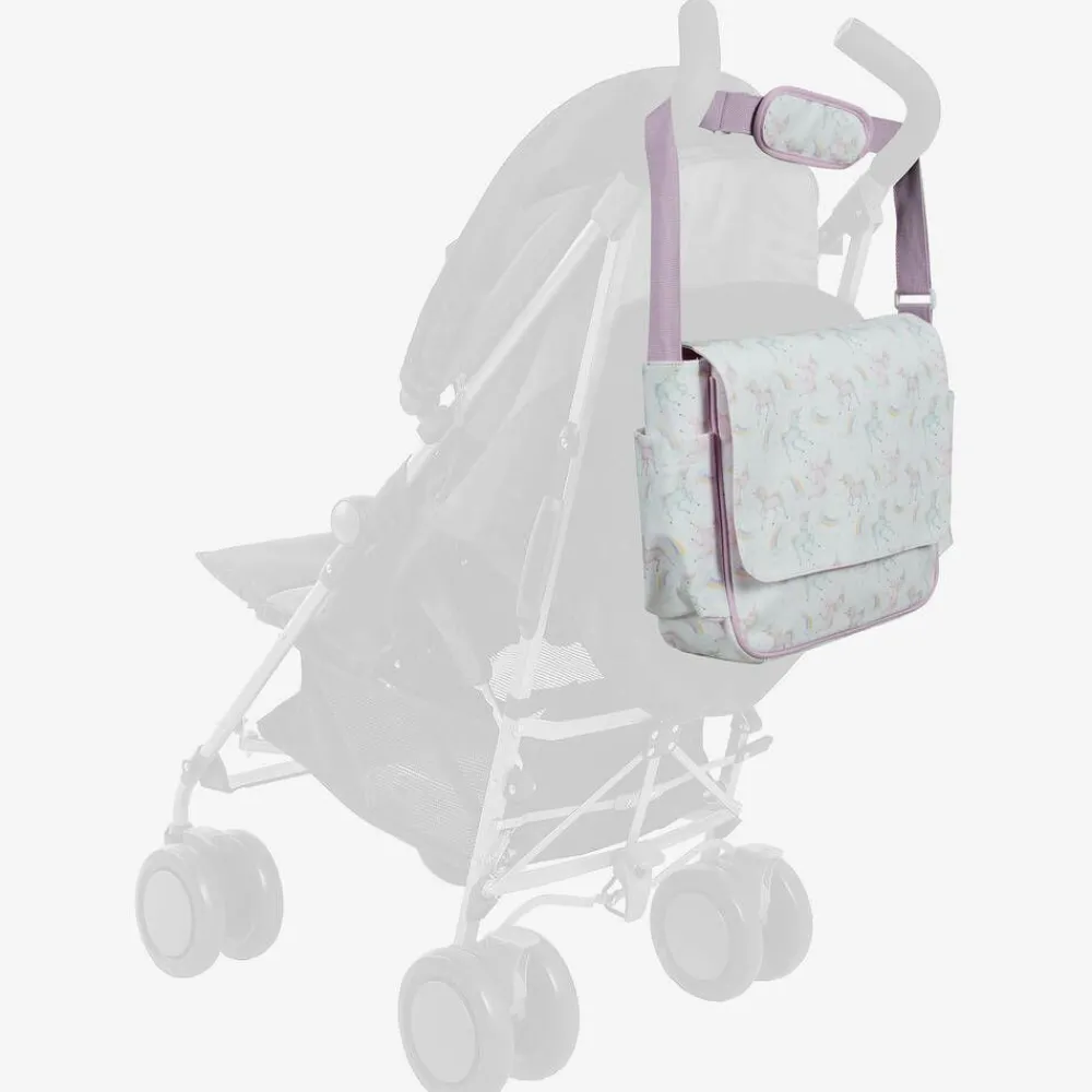 Powell Craft Bags*White & Pink Unicorn Baby Changing Bag (39cm)