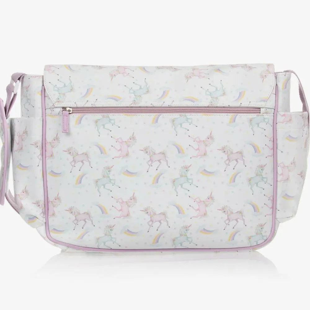 Powell Craft Bags*White & Pink Unicorn Baby Changing Bag (39cm)